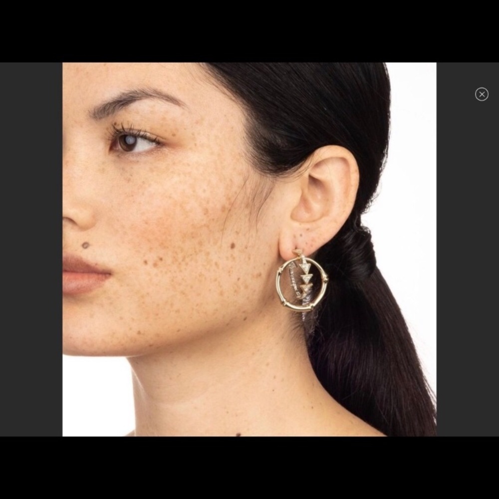 Alexis Bittar Gold Crystal encrusted orbit earring - Picture 5 of 5